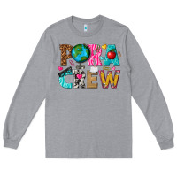 Heather Grey para crew Long Sleeve Tee - texasbilliewilder