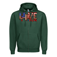 Sports Green Love Texas Zipper Hoodie - Neo Western