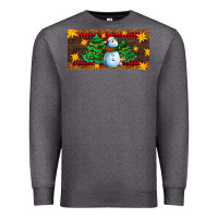 Charcoal Heather christmas tree with snowman Premium Sweatshirt - AdoDesignShop