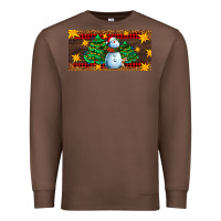 Chestnut christmas tree with snowman Premium Sweatshirt - AdoDesignShop