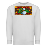 Dove Grey christmas tree with snowman Premium Sweatshirt - AdoDesignShop