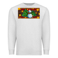 Oatmeal Heather christmas tree with snowman Premium Sweatshirt - AdoDesignShop