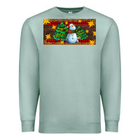 Seafoam christmas tree with snowman Premium Sweatshirt - AdoDesignShop