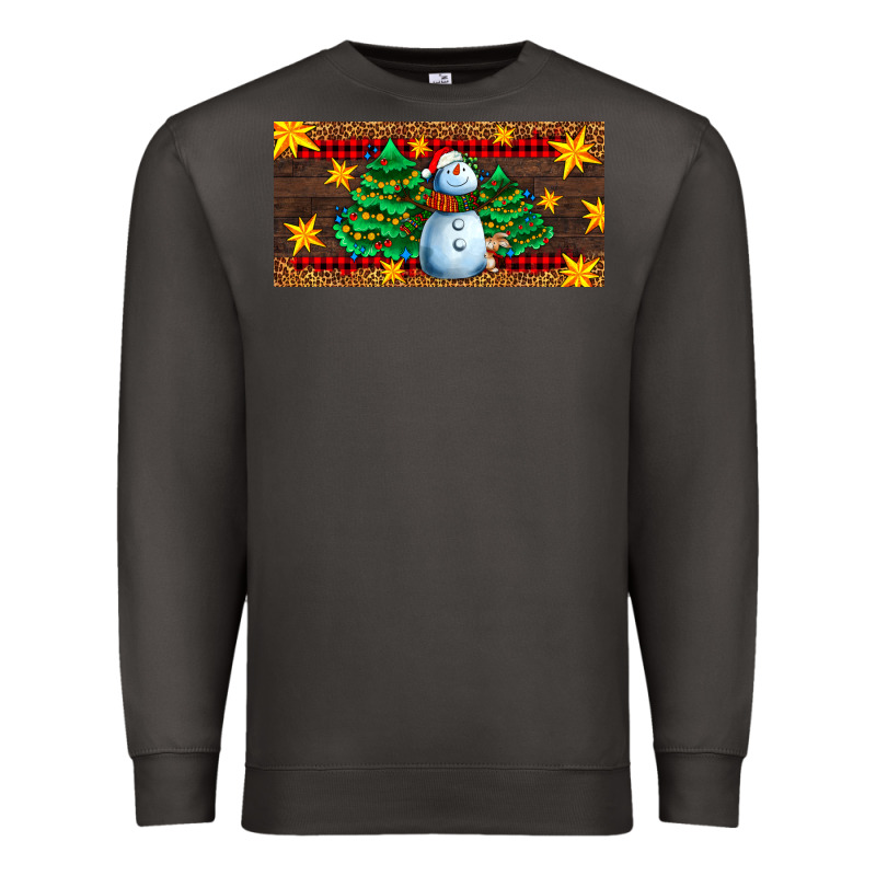 Christmas Tree With Snowman Premium Sweatshirt by AdoDesignShop | Teevron
