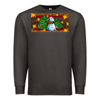 Smoke christmas tree with snowman Premium Sweatshirt - AdoDesignShop