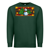 Sports Green christmas tree with snowman Premium Sweatshirt - AdoDesignShop