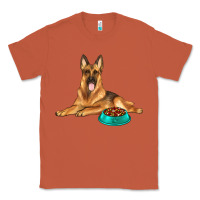 Copper german shepherd with food bowl Classic Tee - texasbilliewilder