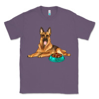 Lavender german shepherd with food bowl Classic Tee - texasbilliewilder