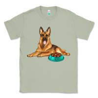 Matcha german shepherd with food bowl Classic Tee - texasbilliewilder