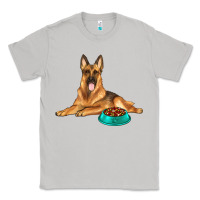 Moon Dust german shepherd with food bowl Classic Tee - texasbilliewilder