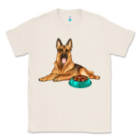 Natural german shepherd with food bowl Classic Tee - texasbilliewilder