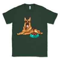 Sports Green german shepherd with food bowl Classic Tee - texasbilliewilder