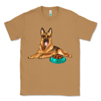 Toasted Coconut german shepherd with food bowl Classic Tee - texasbilliewilder