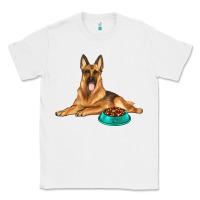 White german shepherd with food bowl Classic Tee - texasbilliewilder