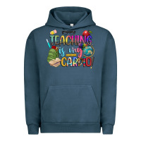 Pigment Midnight Navy teaching is my cardio Urban Hoodie - NancyCooperArtShop