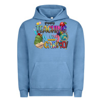 Pigment Pebble Blue teaching is my cardio Urban Hoodie - NancyCooperArtShop