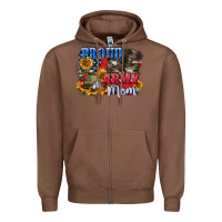 Chestnut Proud army mom 4th of july Zipper Hoodie - CowGirlArtShop