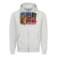 Dove Grey Proud army mom 4th of july Zipper Hoodie - CowGirlArtShop