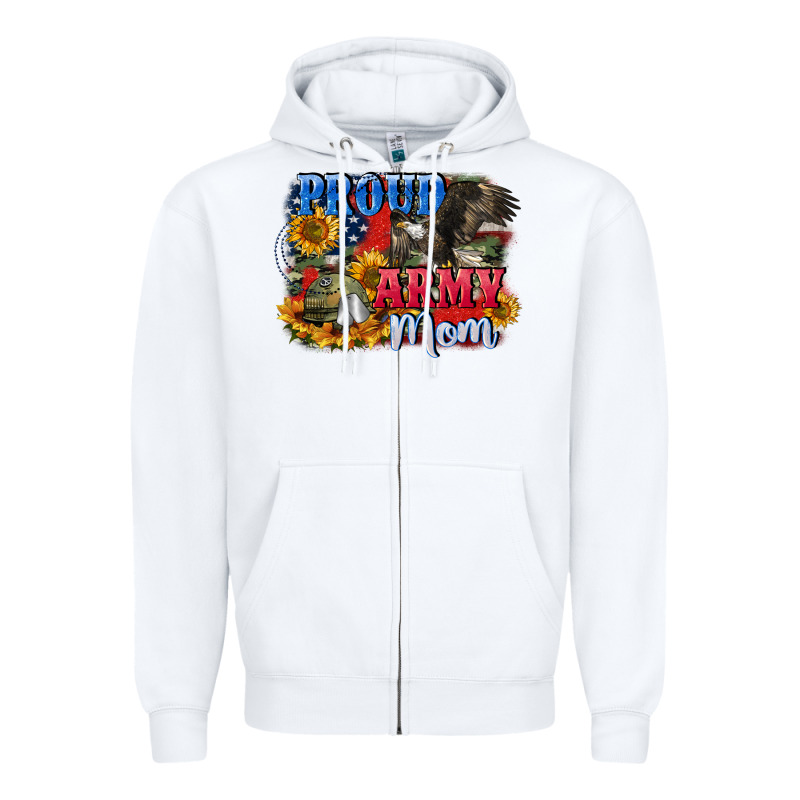 Proud Army Mom 4th Of July Zipper Hoodie by CowGirlArtShop | Teevron