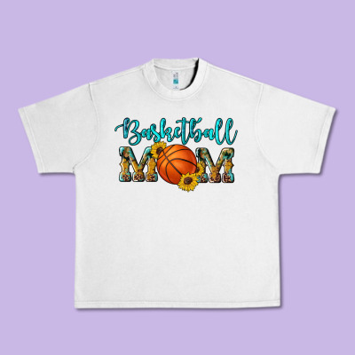 Western Leopard Camouflage Sunflowers Glitter Mom Basketball Urban Heavy Tee Designed By Artiststas