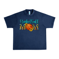 Navy western leopard camouflage sunflowers glitter mom basketball Urban Heavy Tee - Artiststas