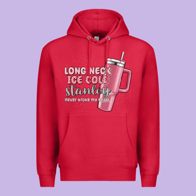 Long Neck Ice Cold Stanley Never Broke My Heart Premium Hoodie Designed By Maliassmallbusiness