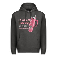 Charcoal Heather long neck ice cold stanley never broke my heart Premium Hoodie - MaliasSmallBusiness