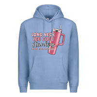 Colony Blue long neck ice cold stanley never broke my heart Premium Hoodie - MaliasSmallBusiness