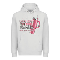 Dove Grey long neck ice cold stanley never broke my heart Premium Hoodie - MaliasSmallBusiness