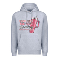 Heather Grey long neck ice cold stanley never broke my heart Premium Hoodie - MaliasSmallBusiness