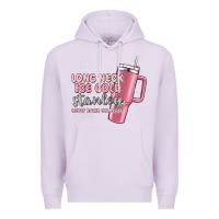 Lilac long neck ice cold stanley never broke my heart Premium Hoodie - MaliasSmallBusiness