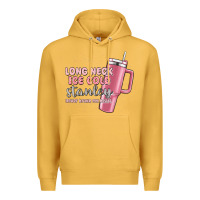 Mustard long neck ice cold stanley never broke my heart Premium Hoodie - MaliasSmallBusiness