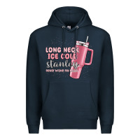 Navy long neck ice cold stanley never broke my heart Premium Hoodie - MaliasSmallBusiness