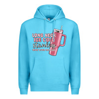 Ocean Blue long neck ice cold stanley never broke my heart Premium Hoodie - MaliasSmallBusiness