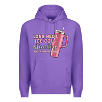 Purple long neck ice cold stanley never broke my heart Premium Hoodie - MaliasSmallBusiness