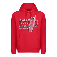 Red long neck ice cold stanley never broke my heart Premium Hoodie - MaliasSmallBusiness