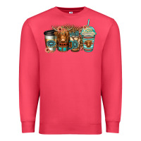 Cardinal serape floral longhaired cow coffee cups Premium Sweatshirt - Jasminsmagicworld