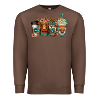 Chestnut serape floral longhaired cow coffee cups Premium Sweatshirt - Jasminsmagicworld