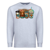 Heather Grey serape floral longhaired cow coffee cups Premium Sweatshirt - Jasminsmagicworld