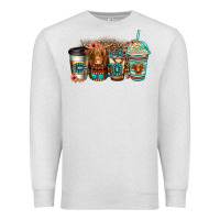 Oatmeal Heather serape floral longhaired cow coffee cups Premium Sweatshirt - Jasminsmagicworld