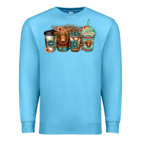 Ocean Blue serape floral longhaired cow coffee cups Premium Sweatshirt - Jasminsmagicworld