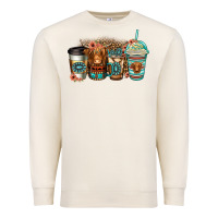 Sandshell serape floral longhaired cow coffee cups Premium Sweatshirt - Jasminsmagicworld