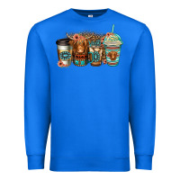 True Royal serape floral longhaired cow coffee cups Premium Sweatshirt - Jasminsmagicworld