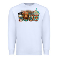 White serape floral longhaired cow coffee cups Premium Sweatshirt - Jasminsmagicworld