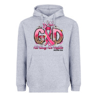 Heather Grey breast cancer with god all things are possible Heavyweight Hoodie - Artiststas