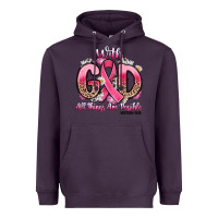 Plum breast cancer with god all things are possible Heavyweight Hoodie - Artiststas