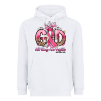 White breast cancer with god all things are possible Heavyweight Hoodie - Artiststas