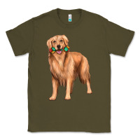 Army Green golden retriever with toys Classic Tee - texasbilliewilder