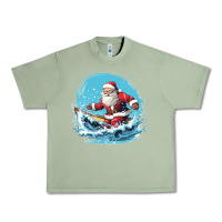 Oil Green happy santa Urban Heavy Tee - Unal Design