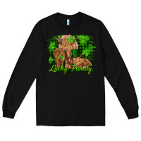 Black st patrick's day lucky cow family Long Sleeve Tee - RanaPortraitStore